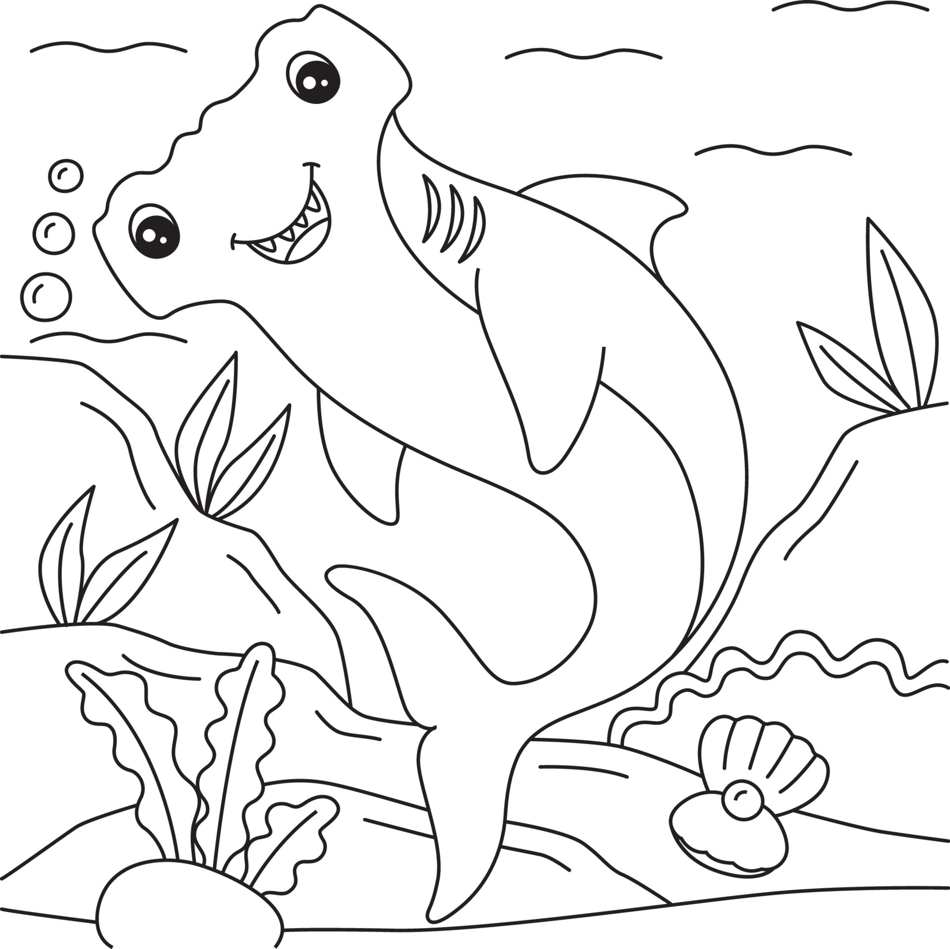 Shark Coloring Book Vector Art, Icons, and Graphics for Free - SheetalColor.com