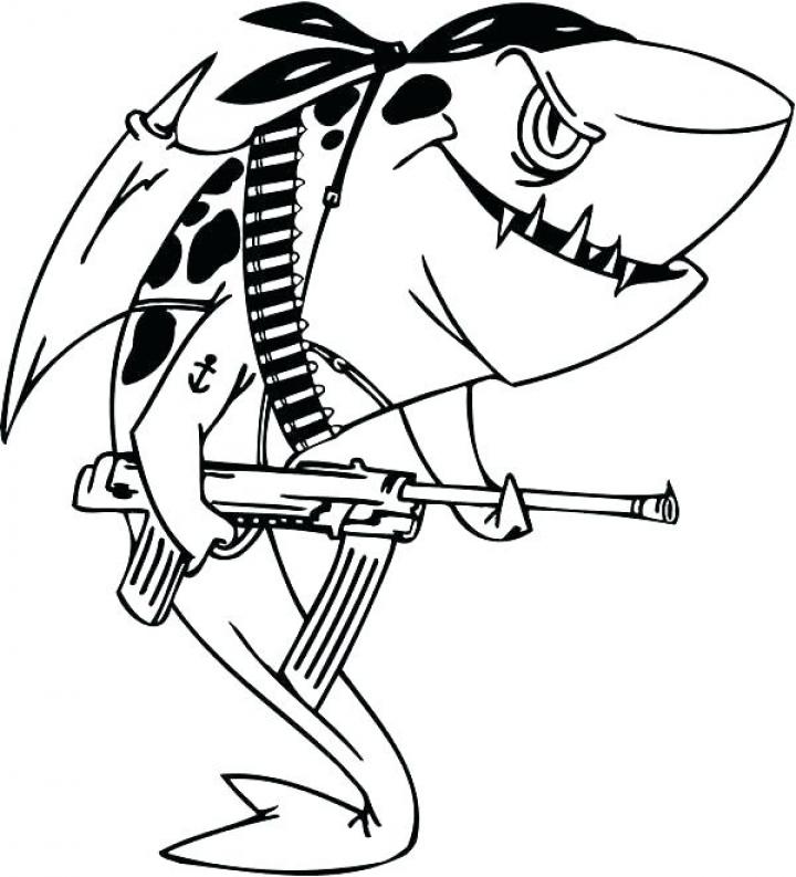 Great White Shark coloring page - SheetalColor.com