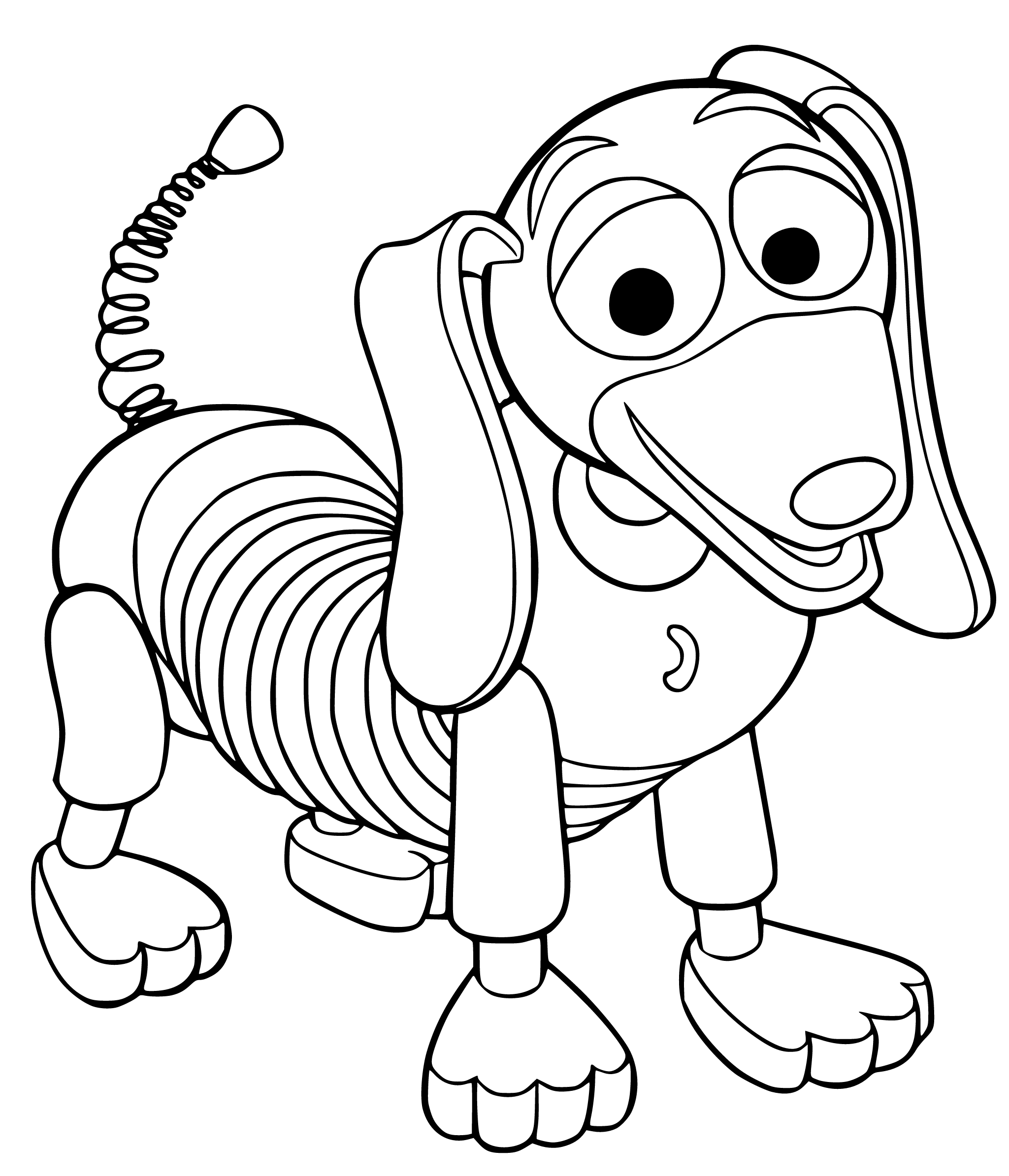 Toy Story Slinky Dog Coloring Page for Kids - SheetalColor.com
