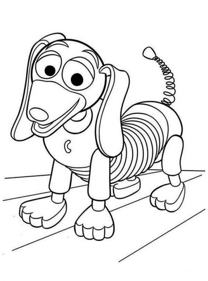 Slinky Dog in Toy Story Coloring Page - SheetalColor.com