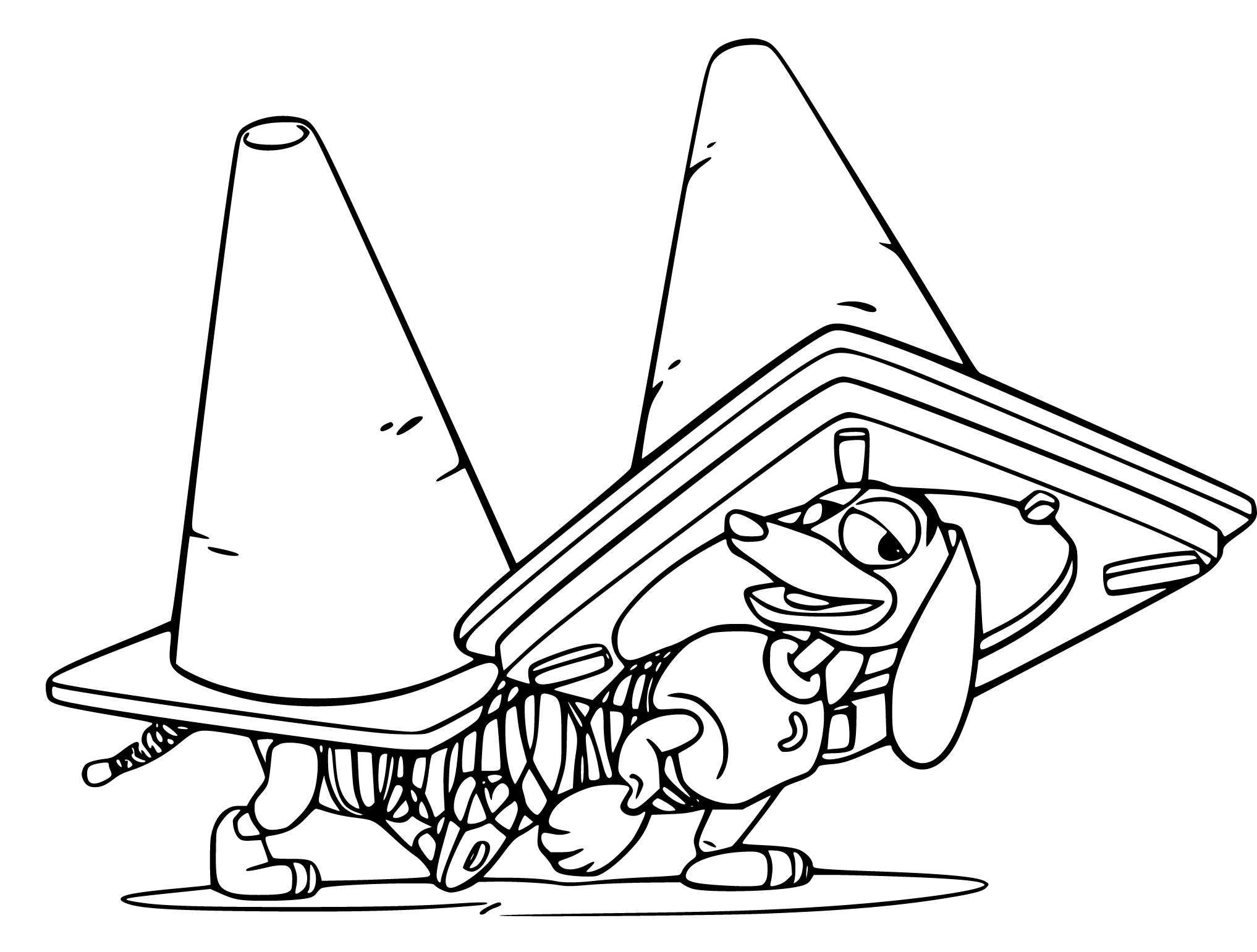 Toy Story's Slinky Dog Coloring Sheet for Kids - SheetalColor.com