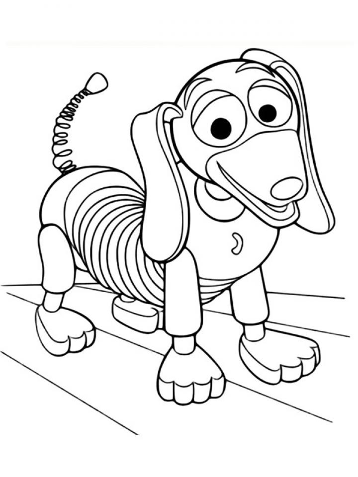 Slinky Dog coloring page