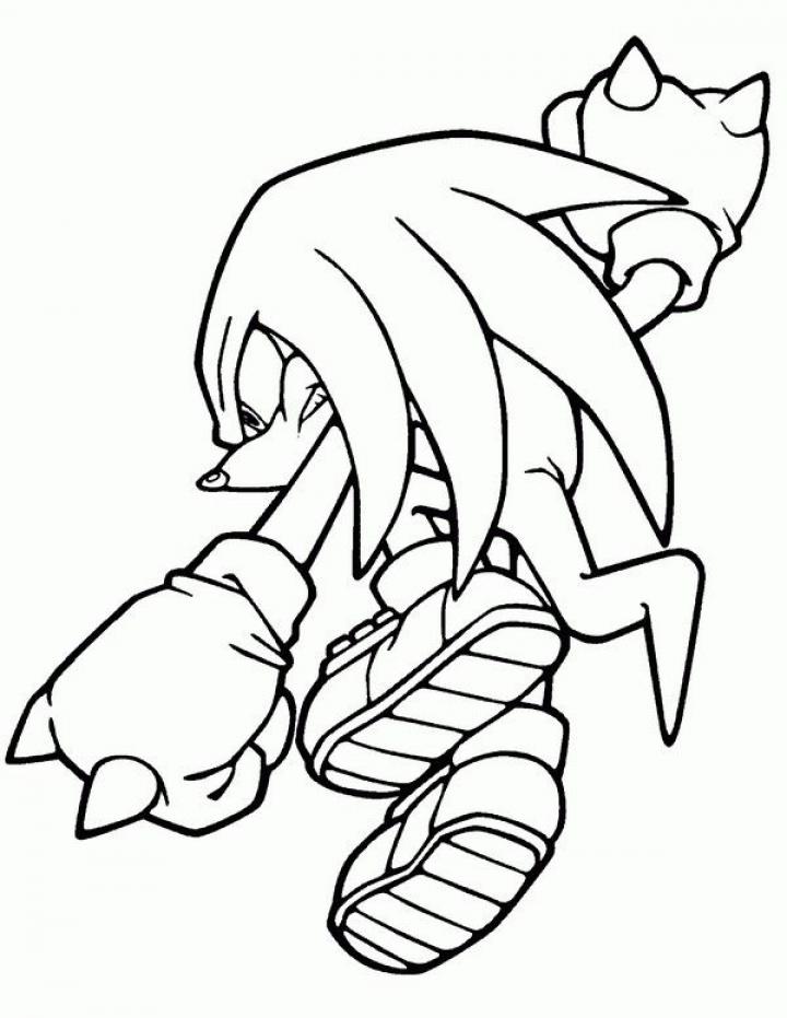 Sonic Coloring pages Knuckles - SheetalColor.com