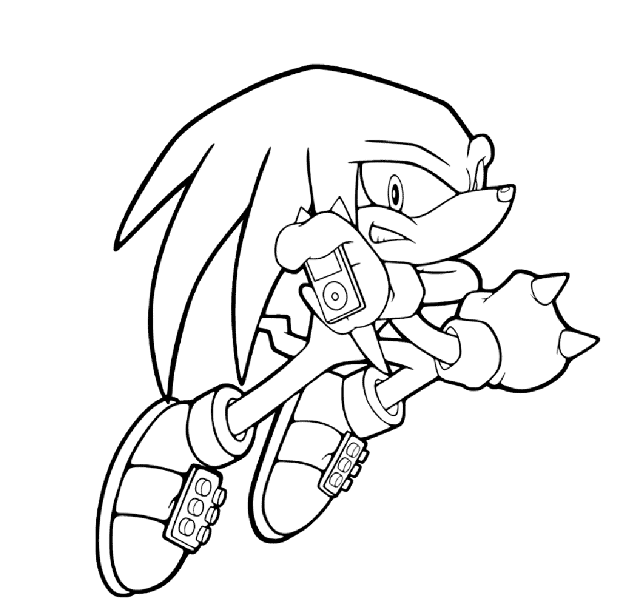 Sonic Knuckles Coloring Pages - SheetalColor.com