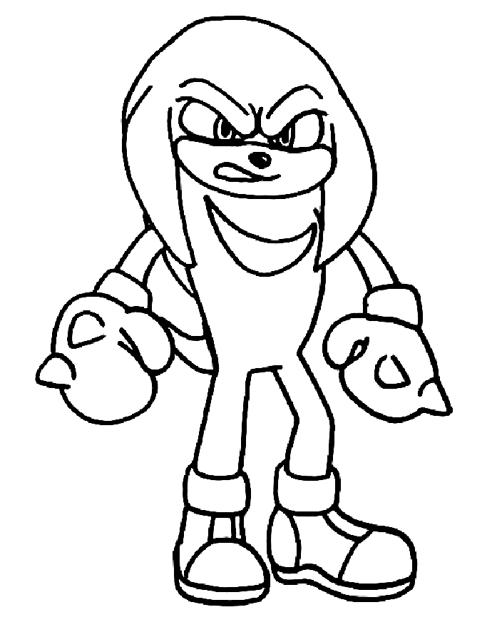 Sonic Knuckles Coloring Sheet - SheetalColor.com