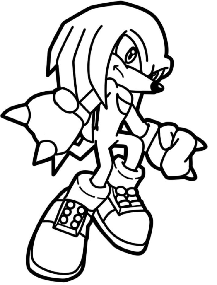 Sonic Knuckles Coloring Pages - SheetalColor.com