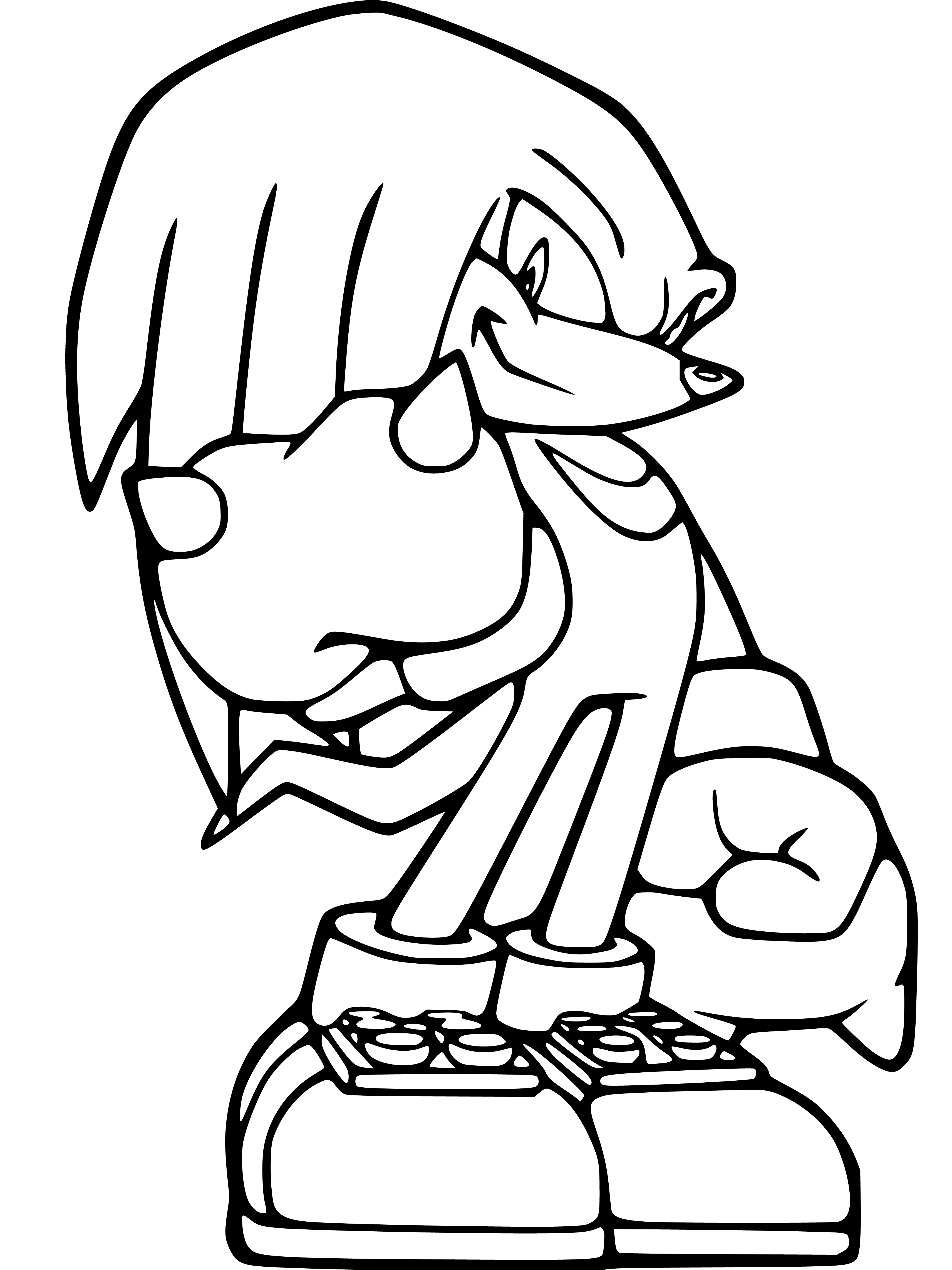 Knuckles the Echidna Coloring Page for Kids (Sonic) - SheetalColor.com