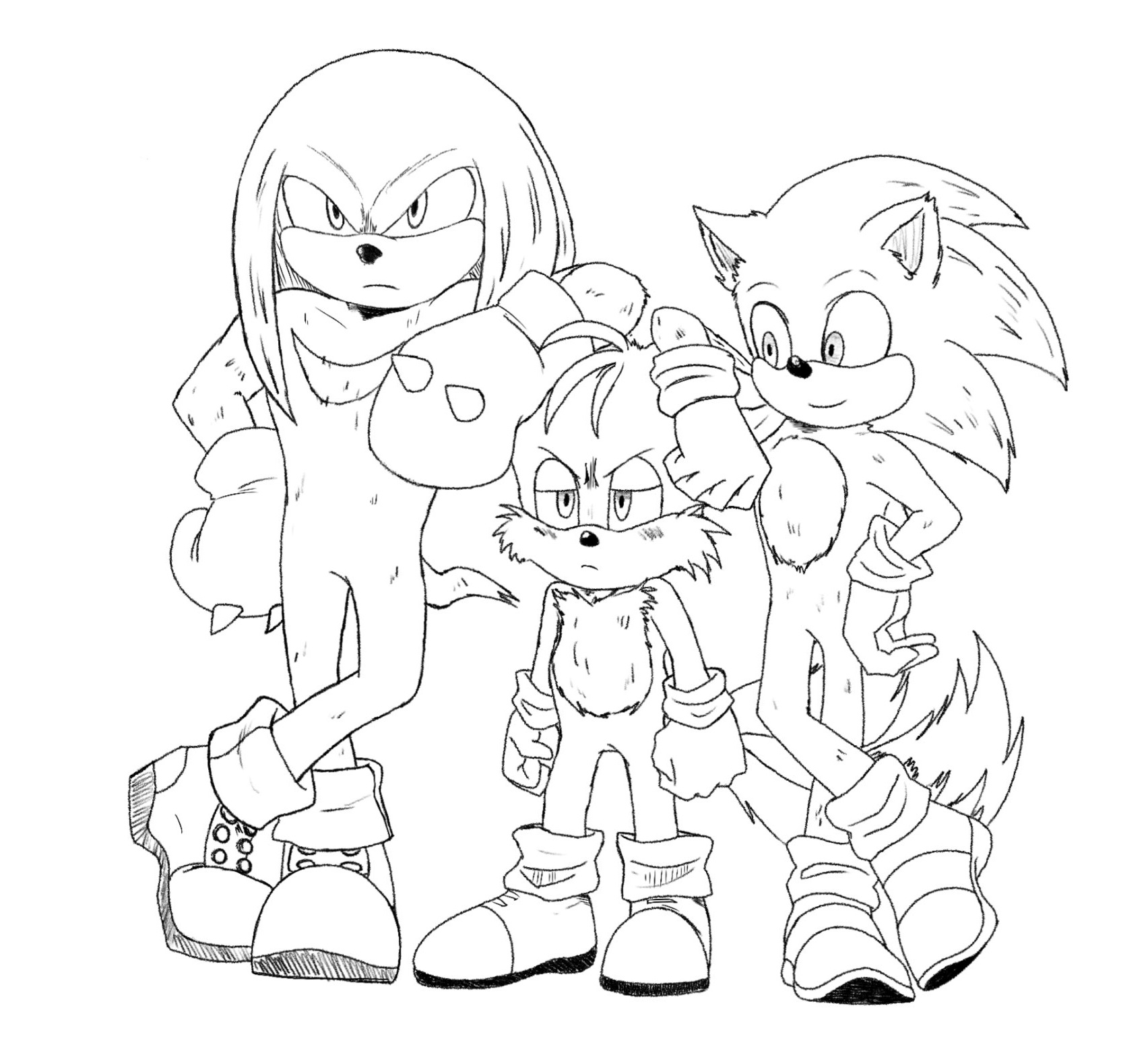 Sonic Knuckles Coloring Pages for Kids - SheetalColor.com