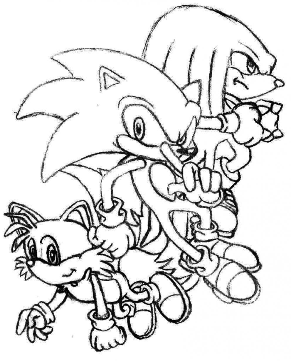 Sonic 2 Movie Colouring Pages Sonic Tails Knuckles - SheetalColor.com