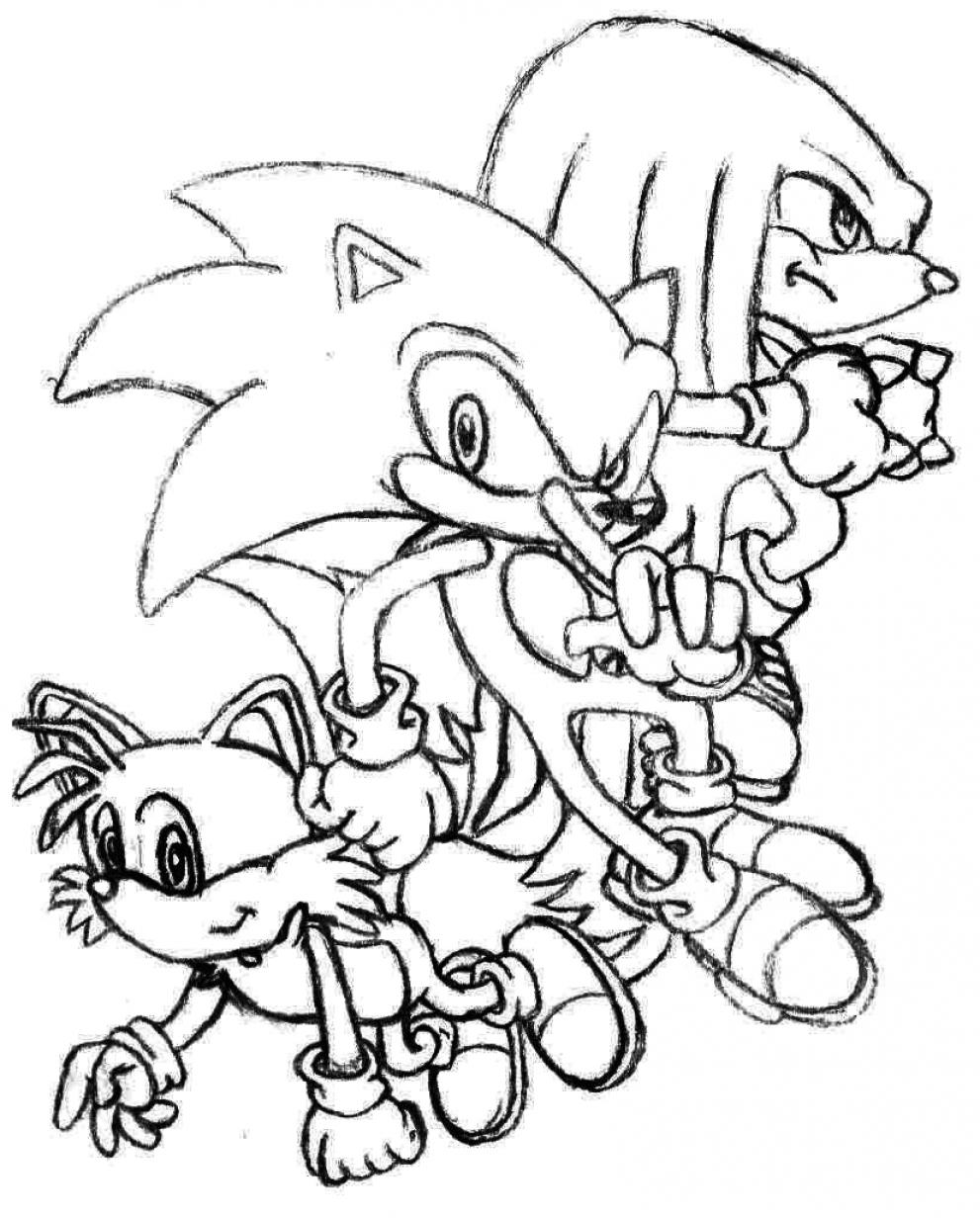 Knuckles the Echidna Coloring Sheets (Sonic the Hedgehog) - Coloring Sheets