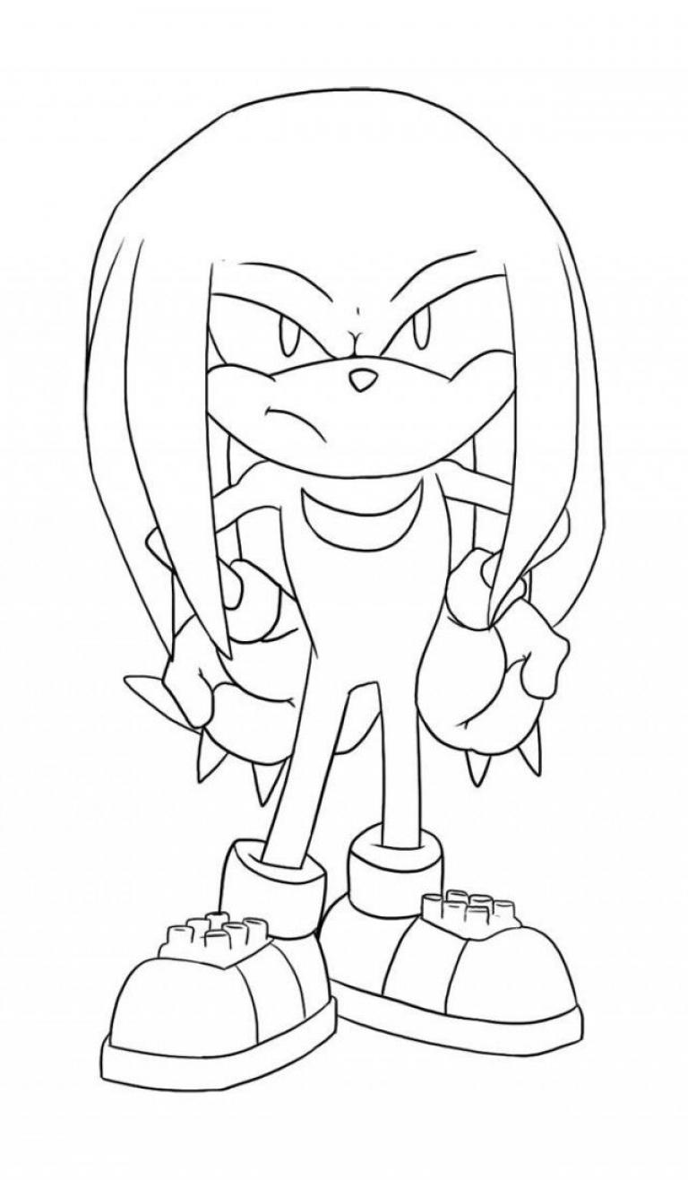 sonic the hedgehog coloring pages knuckles - SheetalColor.com