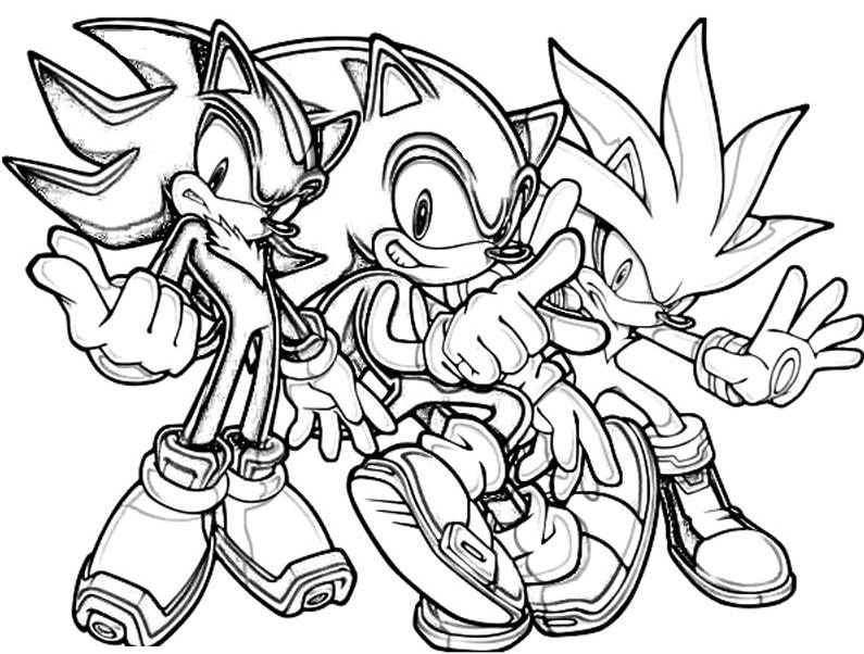 Shadow the Hedgehog (sonic) Coloring Pages for Kids free Printable - SheetalColor.com