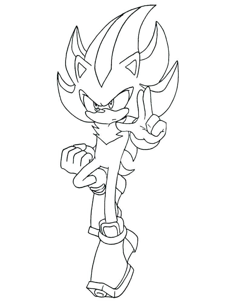 Awesome Shadow The Hedgehog Coloring Pages - SheetalColor.com