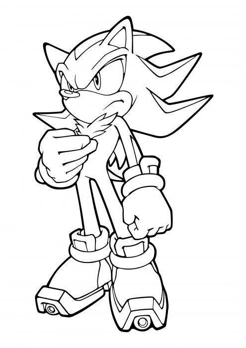 Shadow the Hedgehog coloring pages, Sonic - SheetalColor.com