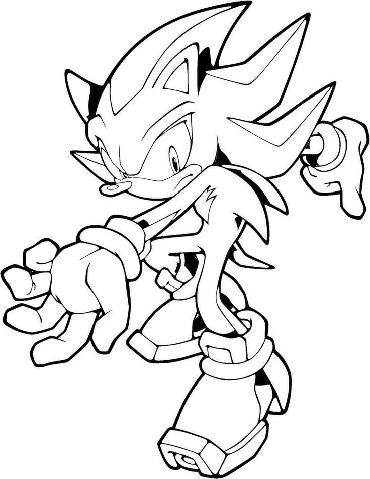 Sonic Shadow Coloring Pages - SheetalColor.com
