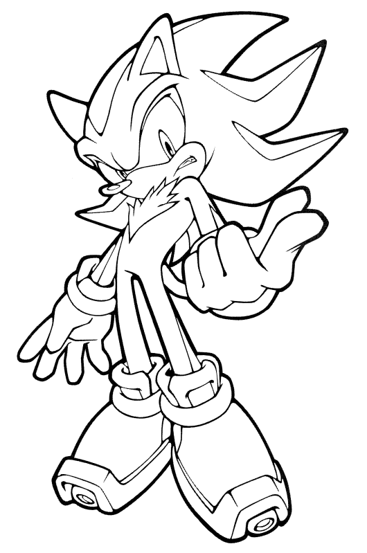 shadow Colouring Pages | Coloriage sonic, Image coloriage, Dessin ...