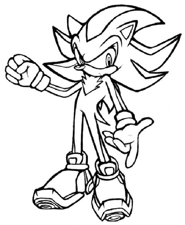Shadow the Hedgehog Coloring Pages (SONIC) - SheetalColor.com
