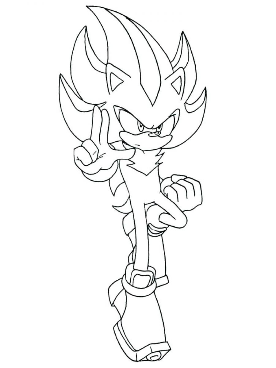 Awesome Shadow The Hedgehog Coloring Pages - SheetalColor.com