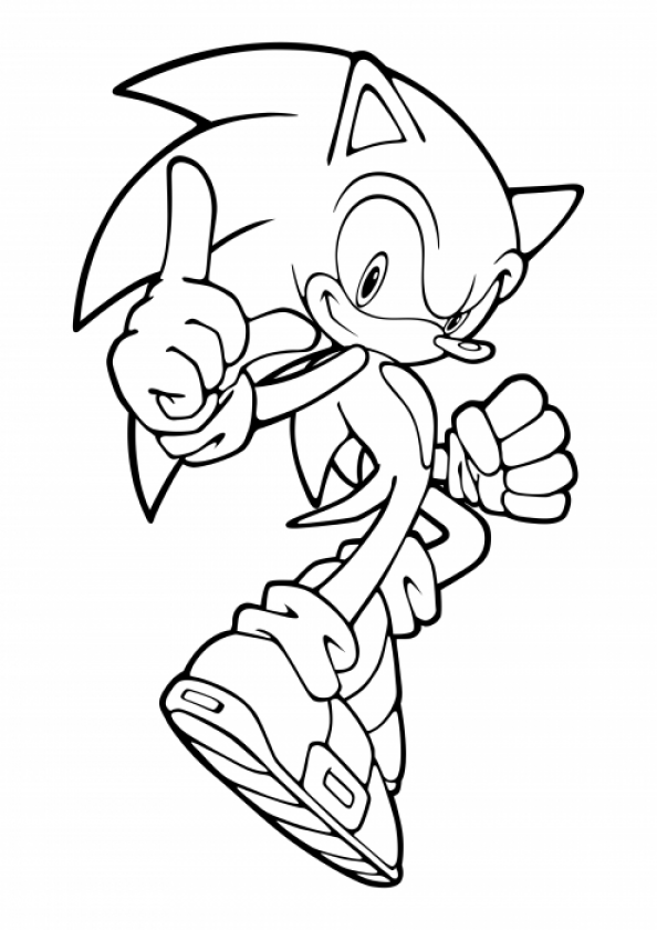 Fast Sonic the Hedgehog coloring pages - SheetalColor.com