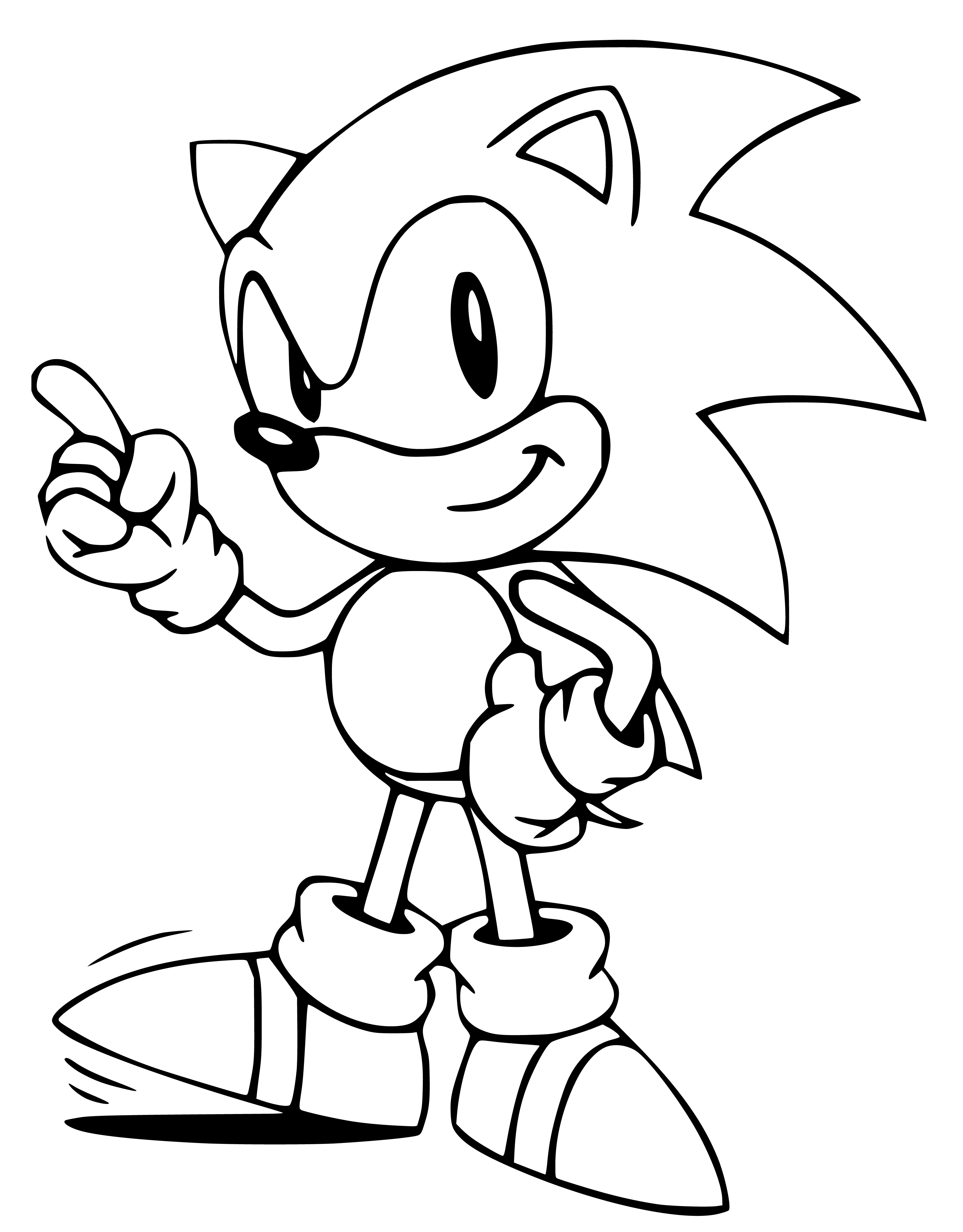 Sonic the Hedgehog Coloring Page for Kids Printable - SheetalColor.com