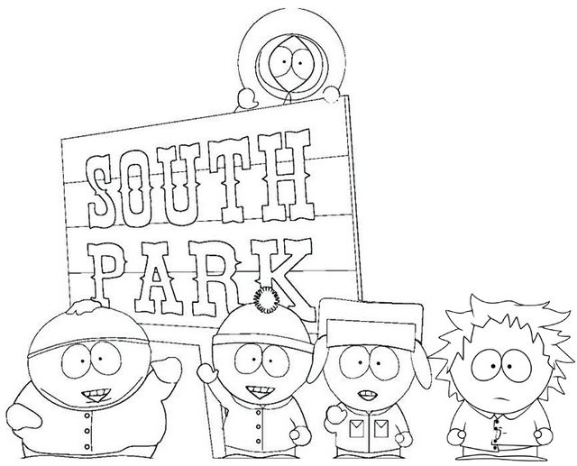 South Park Coloring Pages for Kids - SheetalColor.com