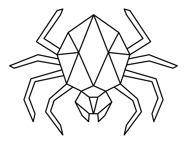 Printable Geometric Spider Coloring Page - SheetalColor.com