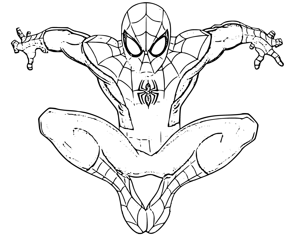 SpiderMan Coloring Page 13 - SheetalColor.com