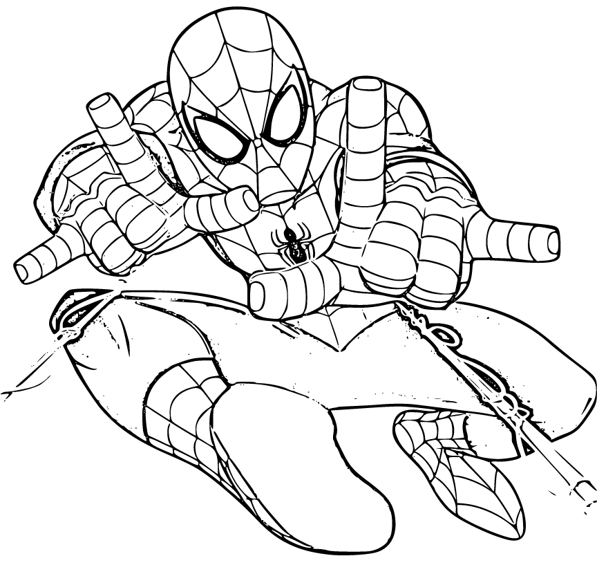 SpiderMan Coloring Page 16 - SheetalColor.com