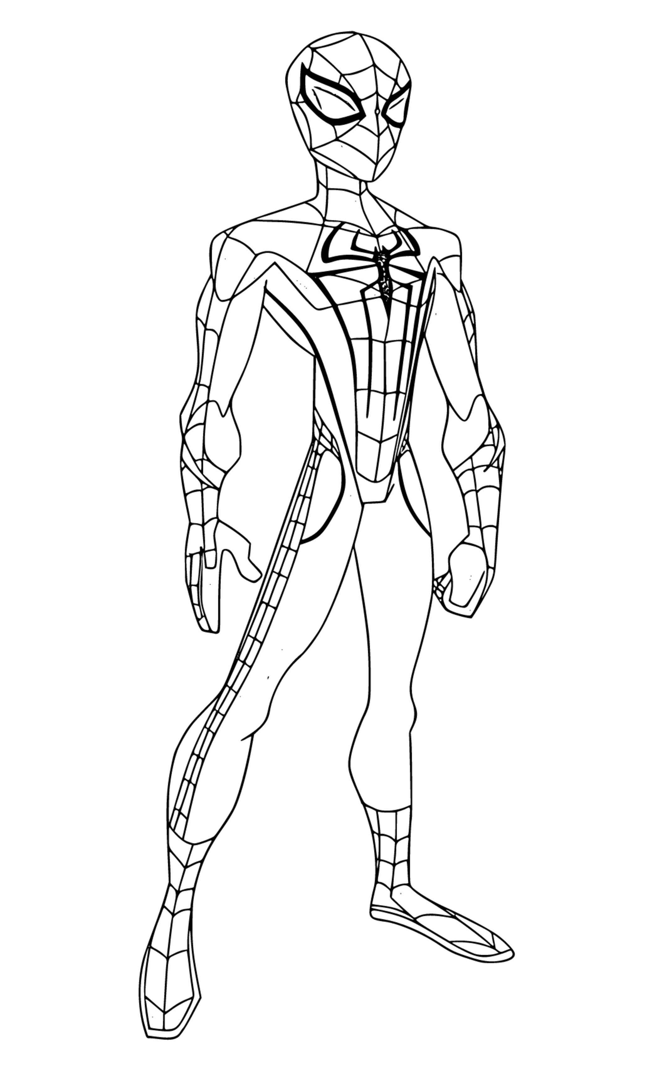 Iron Spiderman Coloring Page for Children Printable - SheetalColor.com