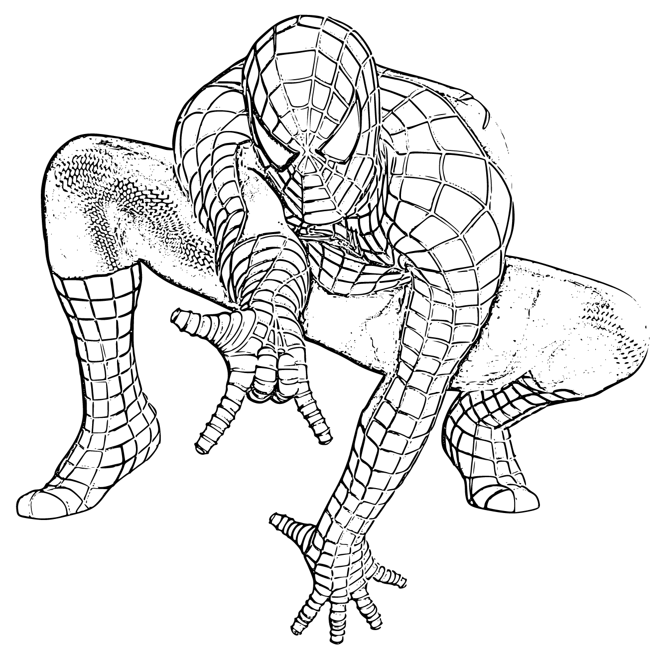 SpiderMan Coloring Page 9 - SheetalColor.com