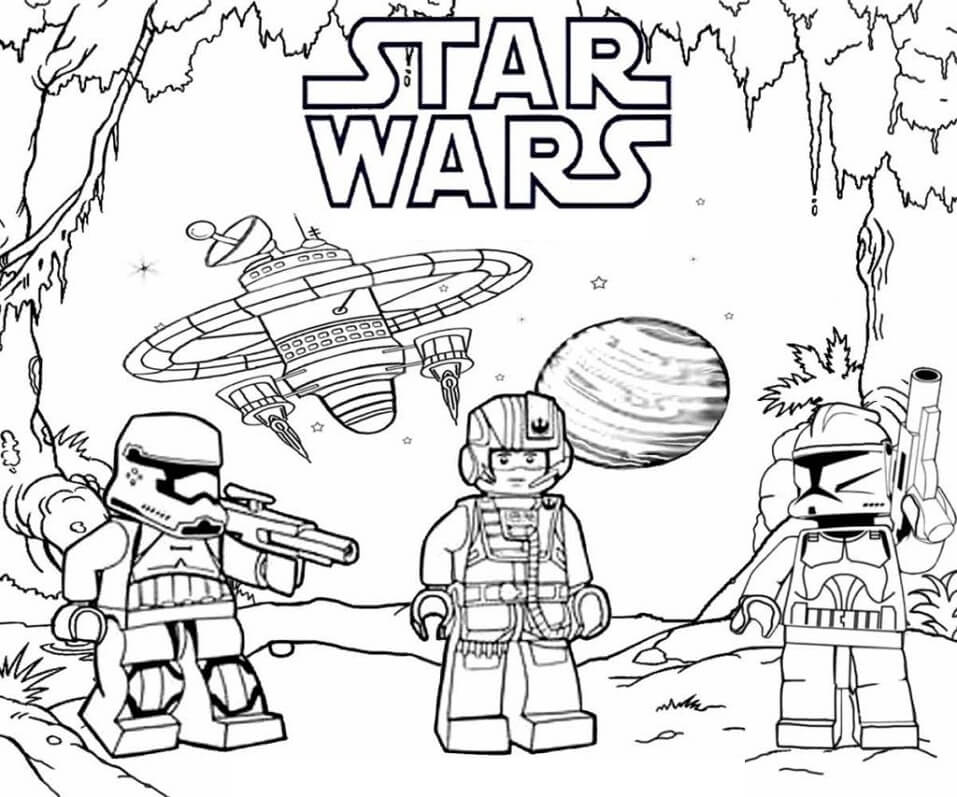 Lego Star Wars Coloring Page - SheetalColor.com