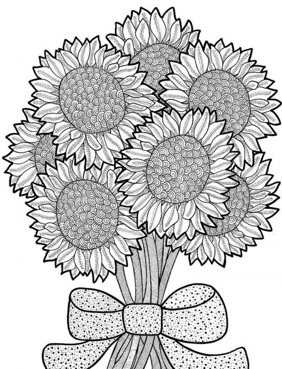 Sunflower Coloring Pages - SheetalColor.com