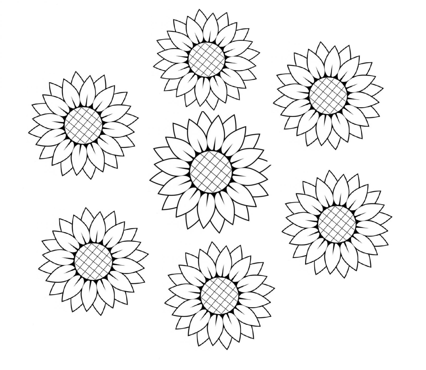 Sunflowers Coloring Sheets - SheetalColor.com