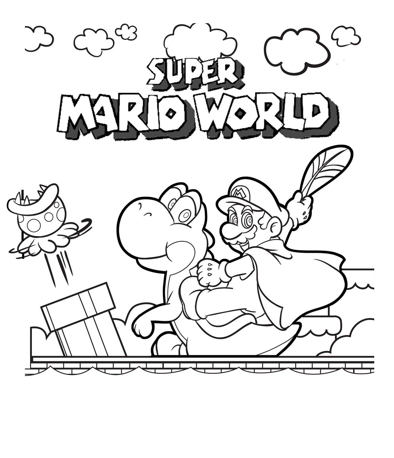 Super Mario World coloring - SheetalColor.com