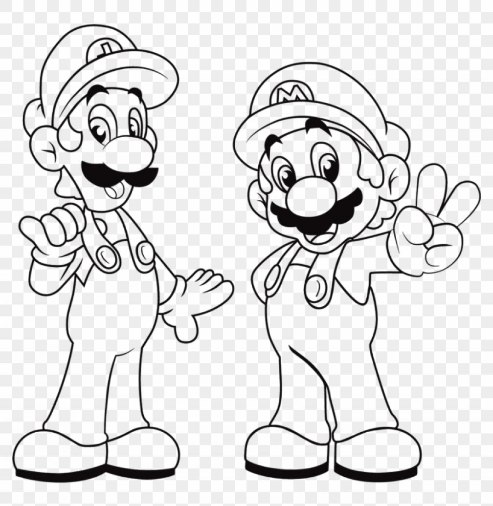 Mario Bros coloring page: Super Mario and Luigi - SheetalColor.com