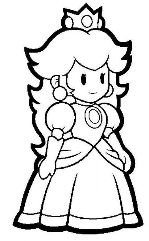 Super Mario Princess Peach Coloring Pages - SheetalColor.com