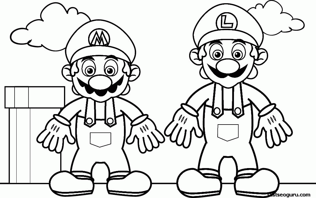 Super Mario Bros Color Pages - SheetalColor.com