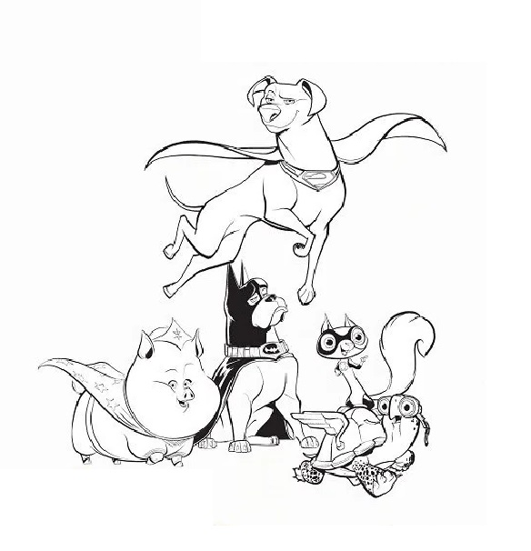 Super Pets Coloring Pages to Print - SheetalColor.com