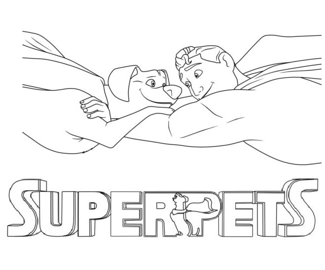Super Pets Coloring Page Superman and Krypto - SheetalColor.com