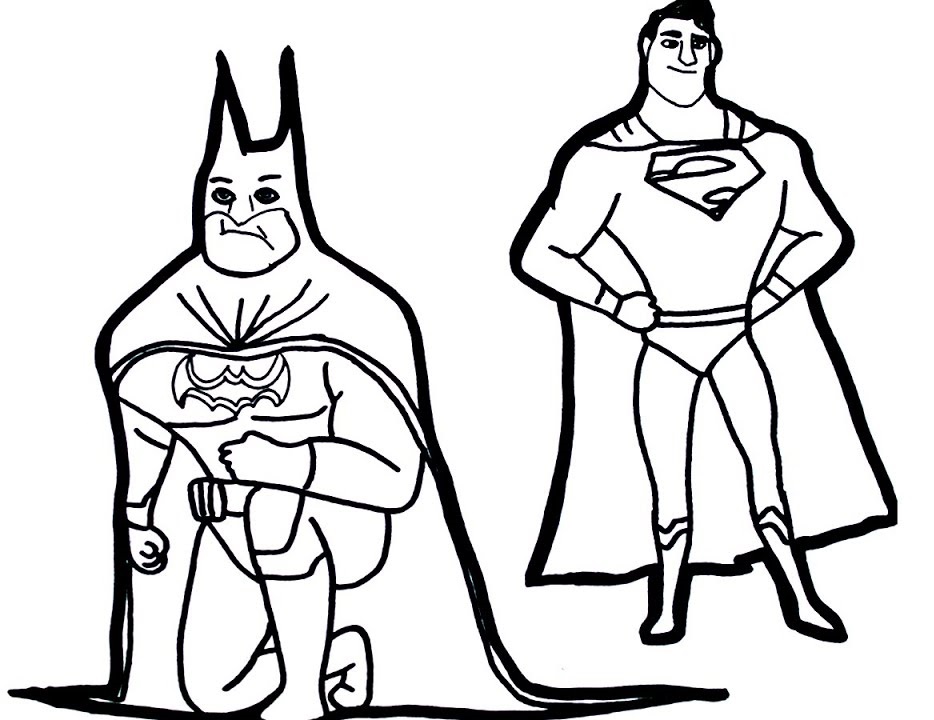 Super Pets: Superman and Batman Coloring Page - SheetalColor.com