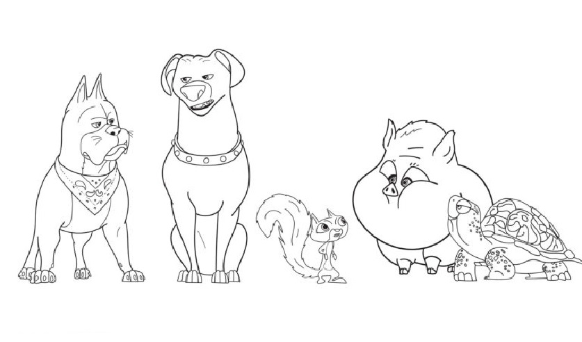 Super Pets Coloring Page for children - SheetalColor.com