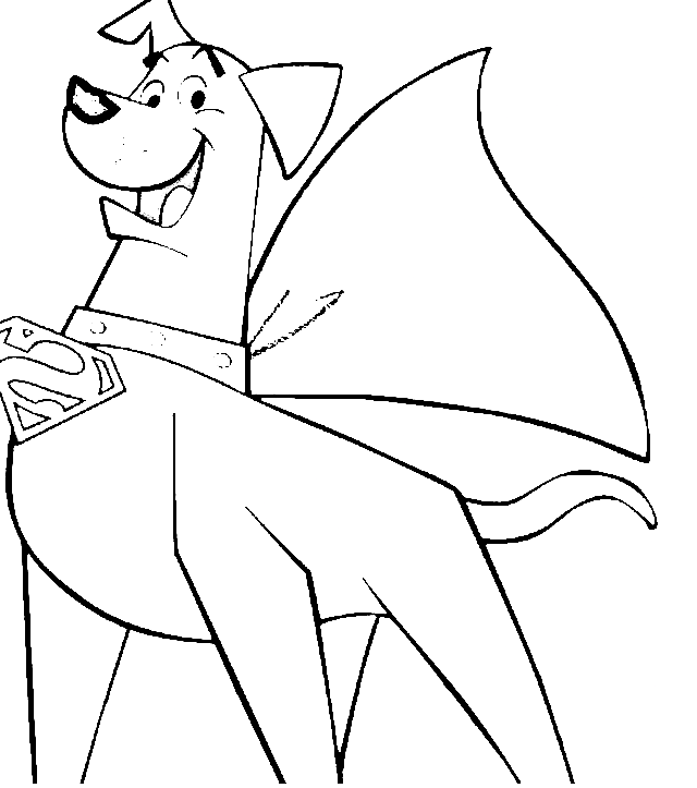 Super Pets Krypto Coloring sheet - SheetalColor.com