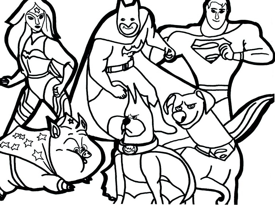 Super Pets Coloring Page to Print - SheetalColor.com