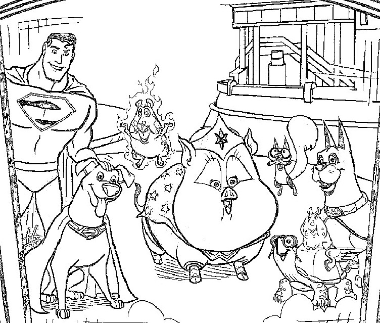 Super Pets Coloring Page (DC) - SheetalColor.com