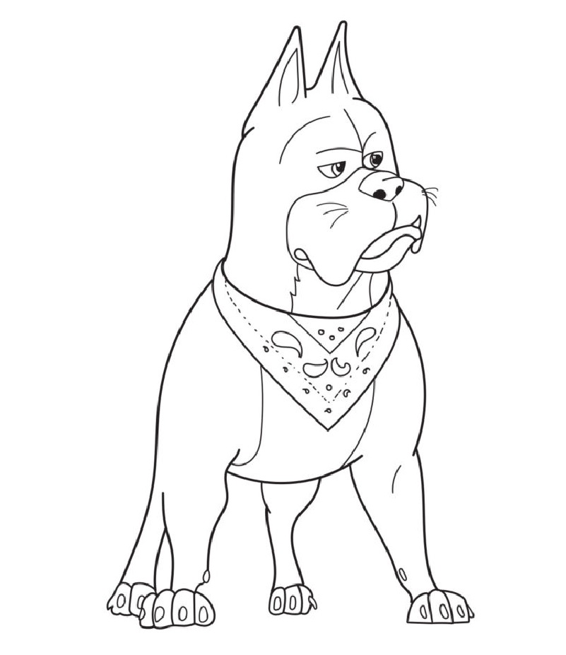 Super Pets Ace Coloring Page - SheetalColor.com