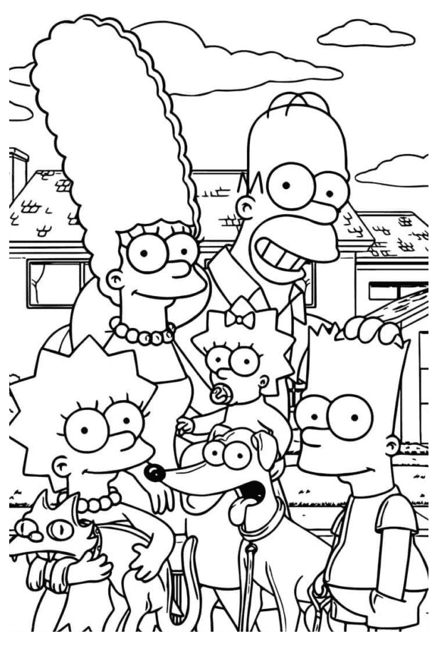 Simpsons Coloring Pages - SheetalColor.com