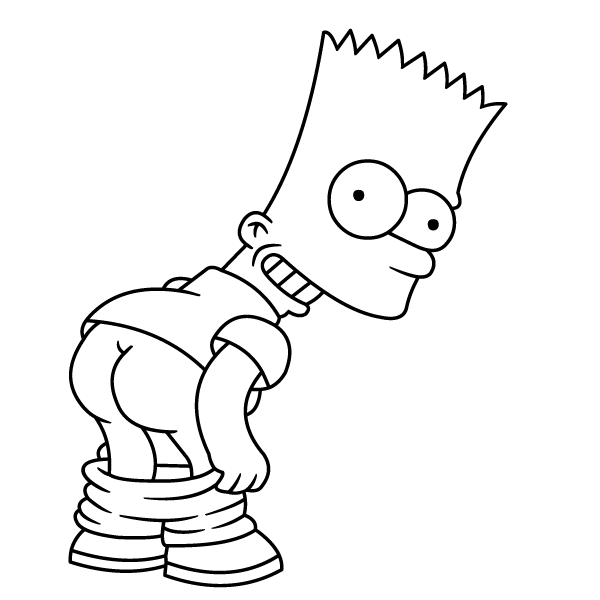 Bart Simpson coloring sheet - SheetalColor.com