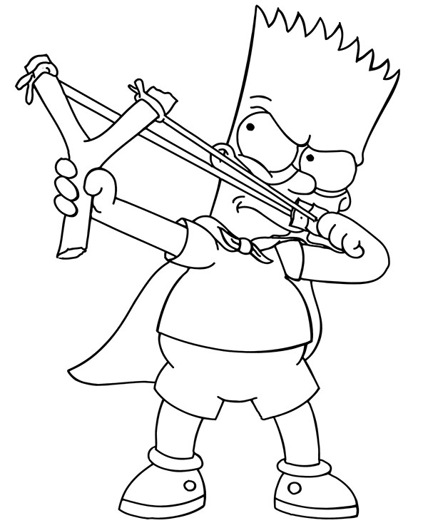 Bart Simpson coloring page - SheetalColor.com