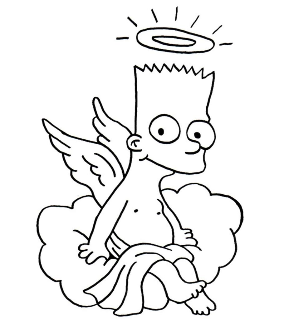 Printable Simpsons Coloring Page - SheetalColor.com