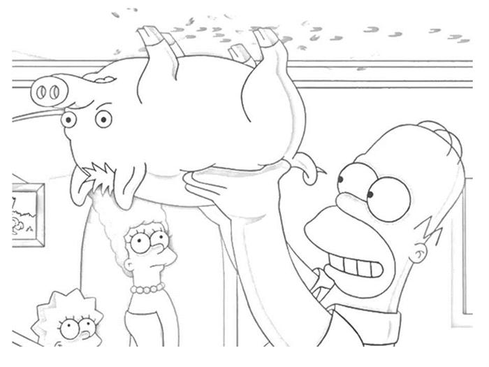 The Simpsons Coloring Pages for Kids - SheetalColor.com